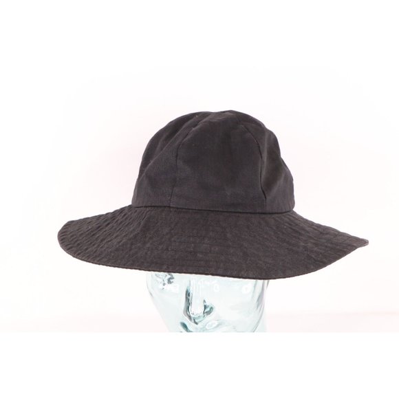 Vintage 90s Streetwear Tie Back Bucket Boonie Hat Cap Black Cotton Womens main image 4